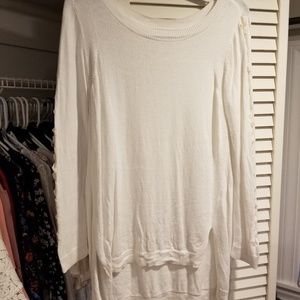 Lace up arm sweater